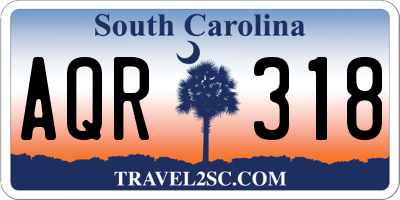 SC license plate AQR318