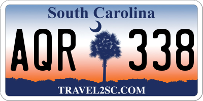 SC license plate AQR338