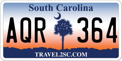 SC license plate AQR364