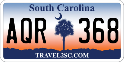 SC license plate AQR368