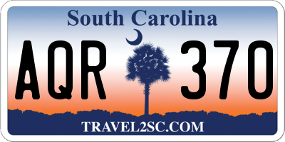 SC license plate AQR370