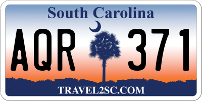 SC license plate AQR371