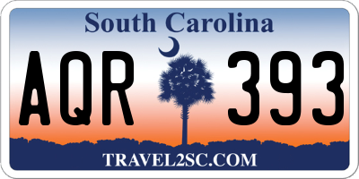 SC license plate AQR393