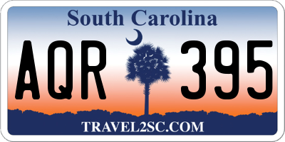 SC license plate AQR395