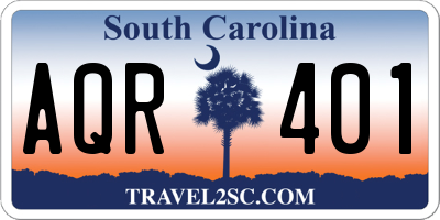 SC license plate AQR401