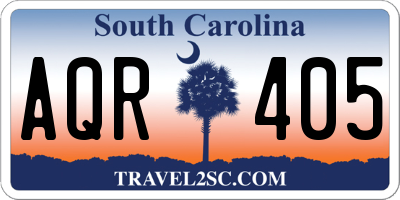 SC license plate AQR405