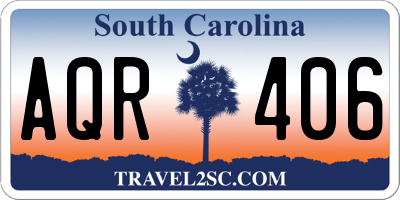 SC license plate AQR406
