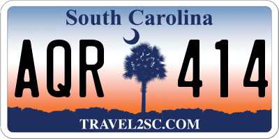 SC license plate AQR414