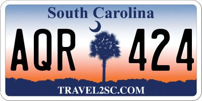 SC license plate AQR424