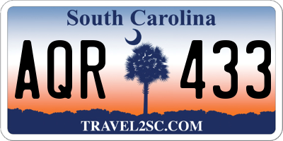 SC license plate AQR433