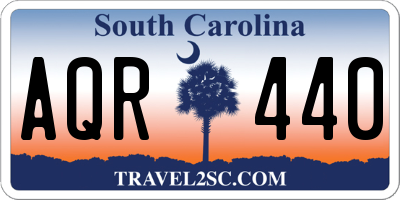 SC license plate AQR440