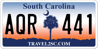 SC license plate AQR441