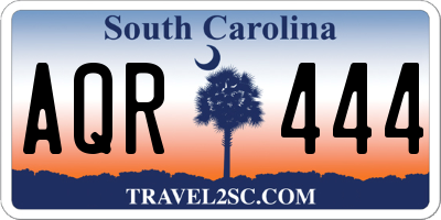 SC license plate AQR444