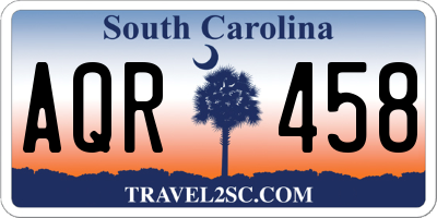 SC license plate AQR458
