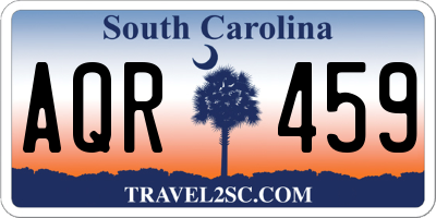 SC license plate AQR459