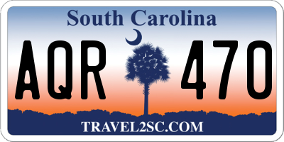 SC license plate AQR470