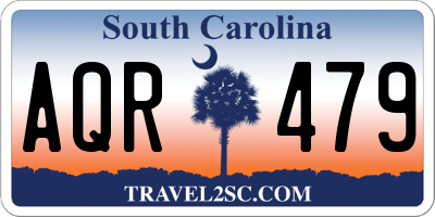 SC license plate AQR479