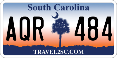 SC license plate AQR484
