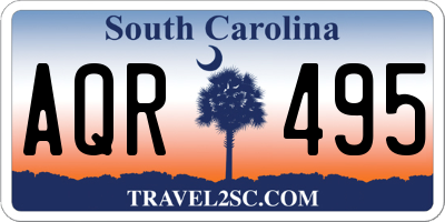 SC license plate AQR495
