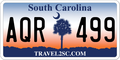 SC license plate AQR499