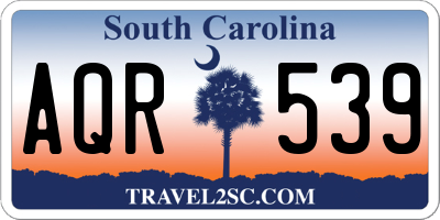 SC license plate AQR539