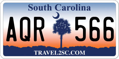 SC license plate AQR566
