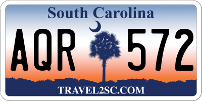 SC license plate AQR572