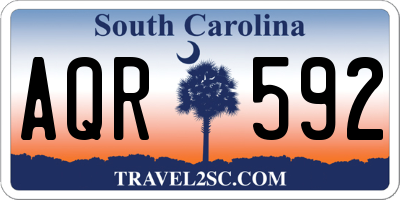SC license plate AQR592