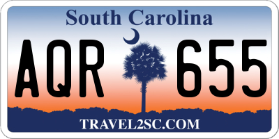 SC license plate AQR655