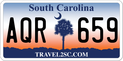 SC license plate AQR659