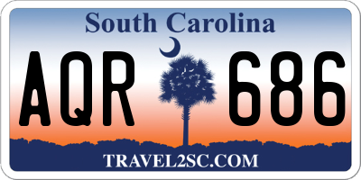 SC license plate AQR686