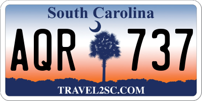 SC license plate AQR737