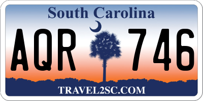 SC license plate AQR746