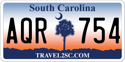 SC license plate AQR754