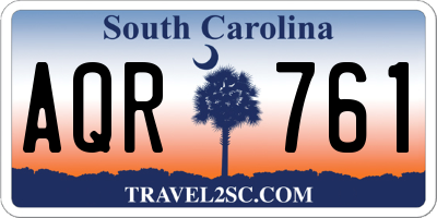 SC license plate AQR761