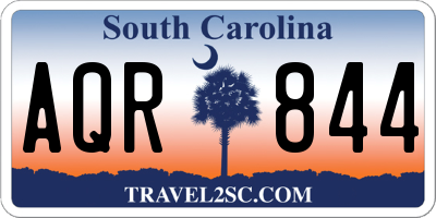 SC license plate AQR844