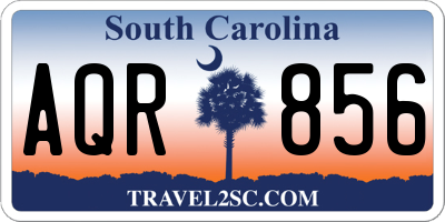 SC license plate AQR856
