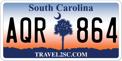 SC license plate AQR864