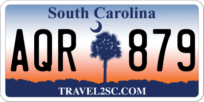 SC license plate AQR879