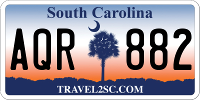 SC license plate AQR882