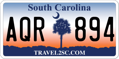 SC license plate AQR894