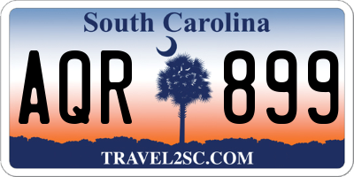 SC license plate AQR899