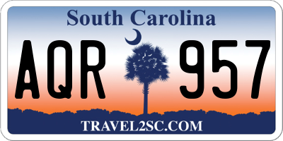 SC license plate AQR957
