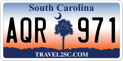 SC license plate AQR971