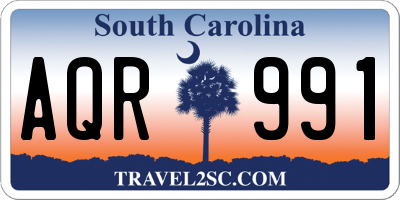 SC license plate AQR991