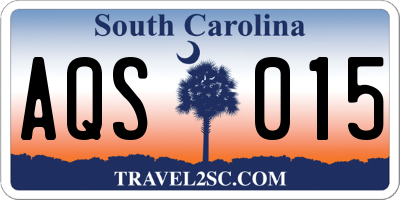 SC license plate AQS015