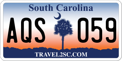 SC license plate AQS059