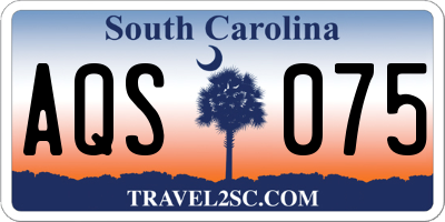 SC license plate AQS075