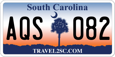 SC license plate AQS082