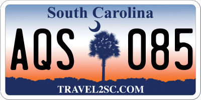 SC license plate AQS085